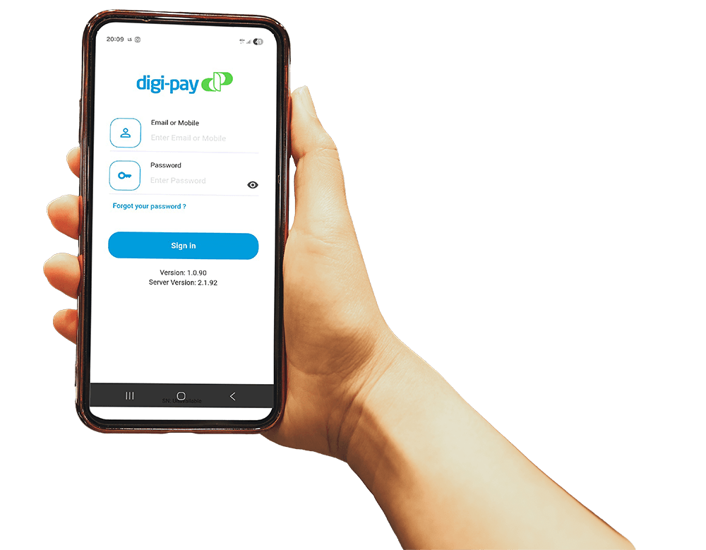 DigiPay app on mobile device